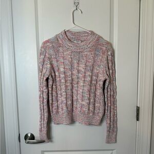 J Crew Multicolor Cable Knit Sweater